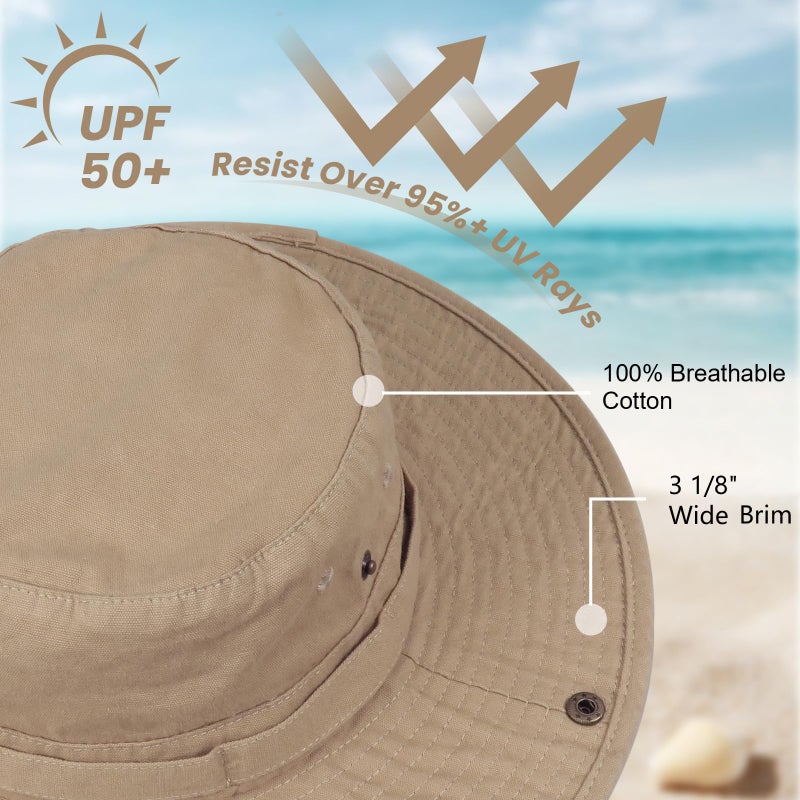 Phaiy Bucket Hat Wide Brim UV Protection Sun Hat Boonie Hats Fishing Hiking Safari Outdoor Hats for Men and Women - Image 2